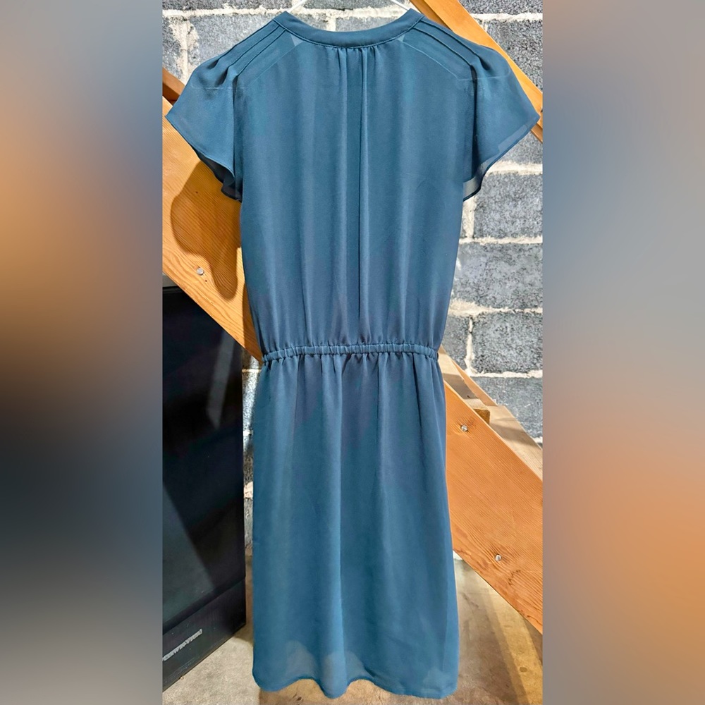 H&M NAVY BLUE MIDI DRESS - Picture 2 of 2